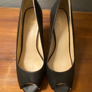 Cole Haan Black Peep Toe Pumps